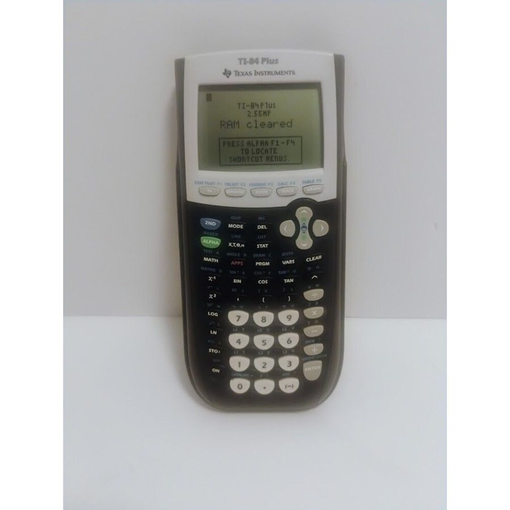 TEXAS INSTUMENTS TI 84 PLUS GRAPHING CALCULATOR W SHELL & BATTERY COVER WORKS!!!